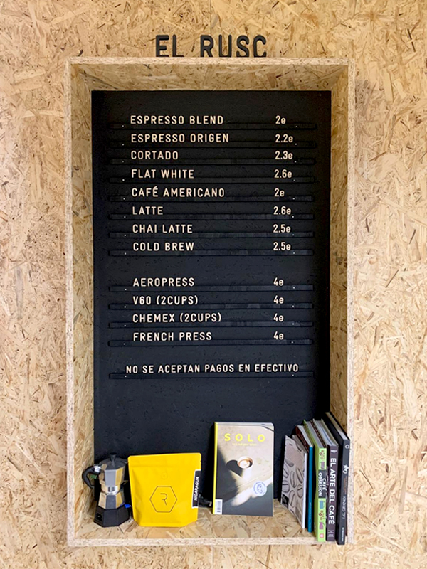 letter board carta cafe